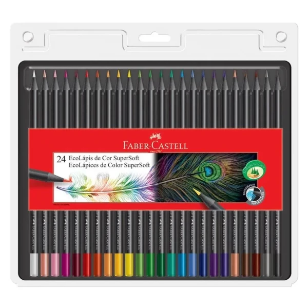 LAPIS DE COR SUPERSOFT 24 CORES FABER CASTELL