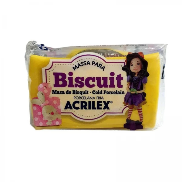 MASSA P/ BISCUIT 90G AMARELO OURO ACRILEX