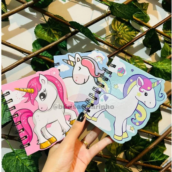 CADERNETA ANOTACAO 57FLS UNICORNIO VMP