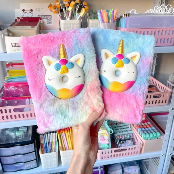 CADERNETA ANOTACAO PELUCIA 70FLS UNICORNIO 2 VMP