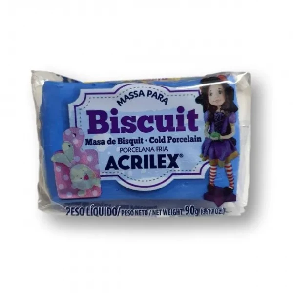 MASSA P/ BISCUIT 90G AZUL COBALTO CERAMICA ACRILEX