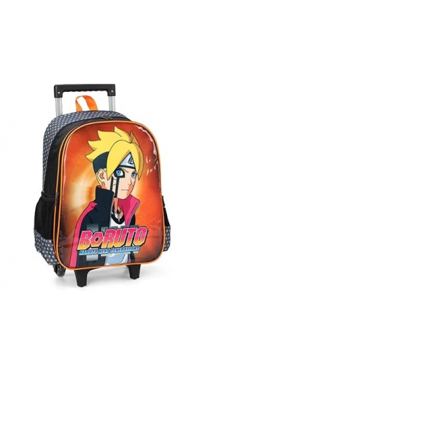 Mochila Rodinha Boruto Laranja Luxcel