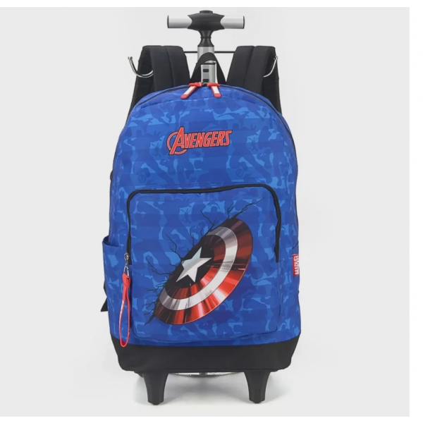 Mochila Rodinha Marvel Avengers Azul Claro Luxcel