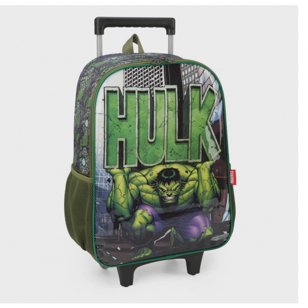 Mochila Rodinha Incrivel Hulk Preto Luxcel