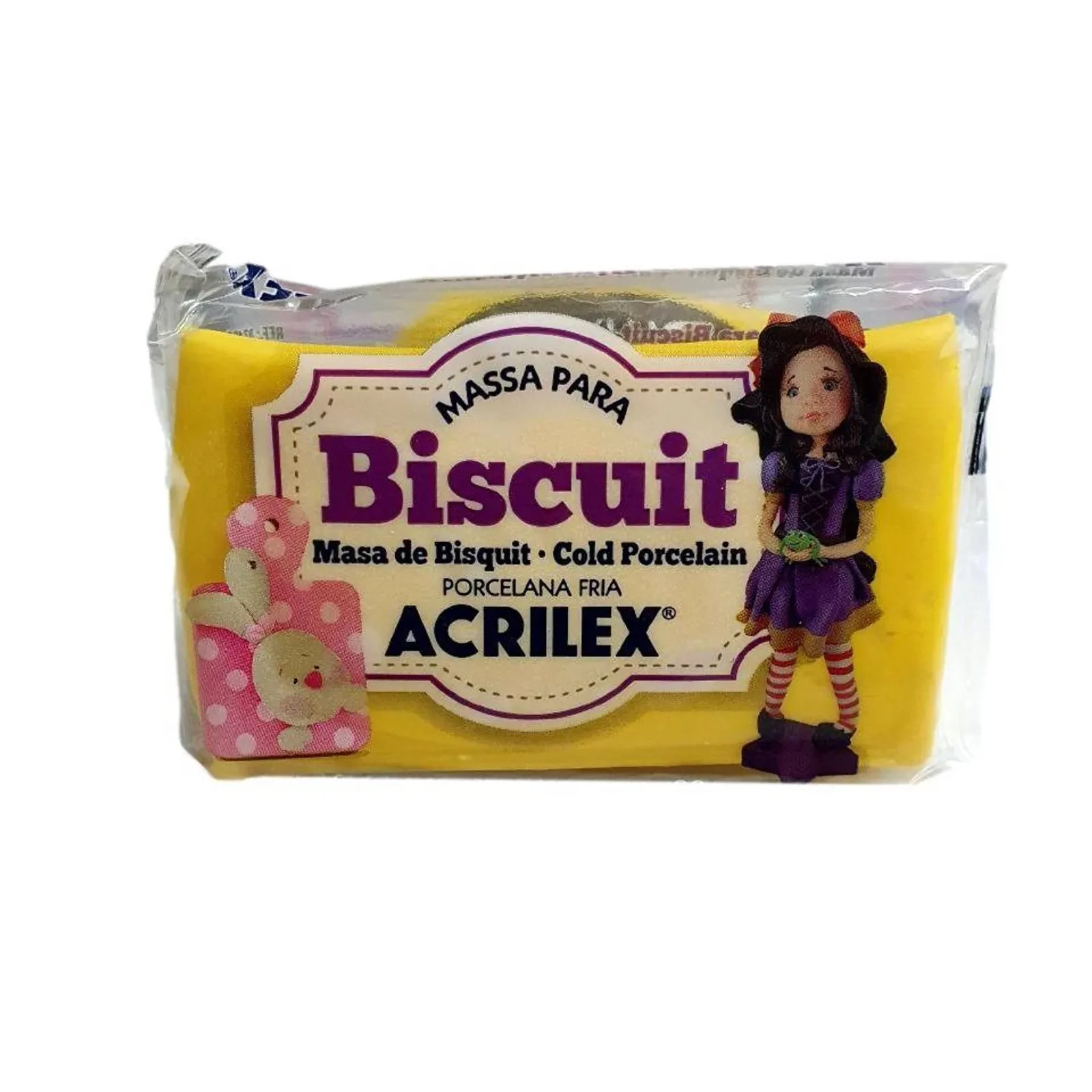 MASSA P/ BISCUIT 90G AMARELO OURO ACRILEX