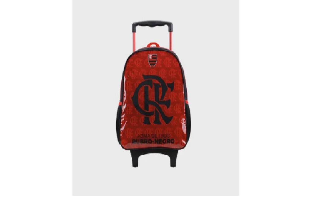 Mochila Rodinha Flamengo Rubro Negro Pequeno Xeryus