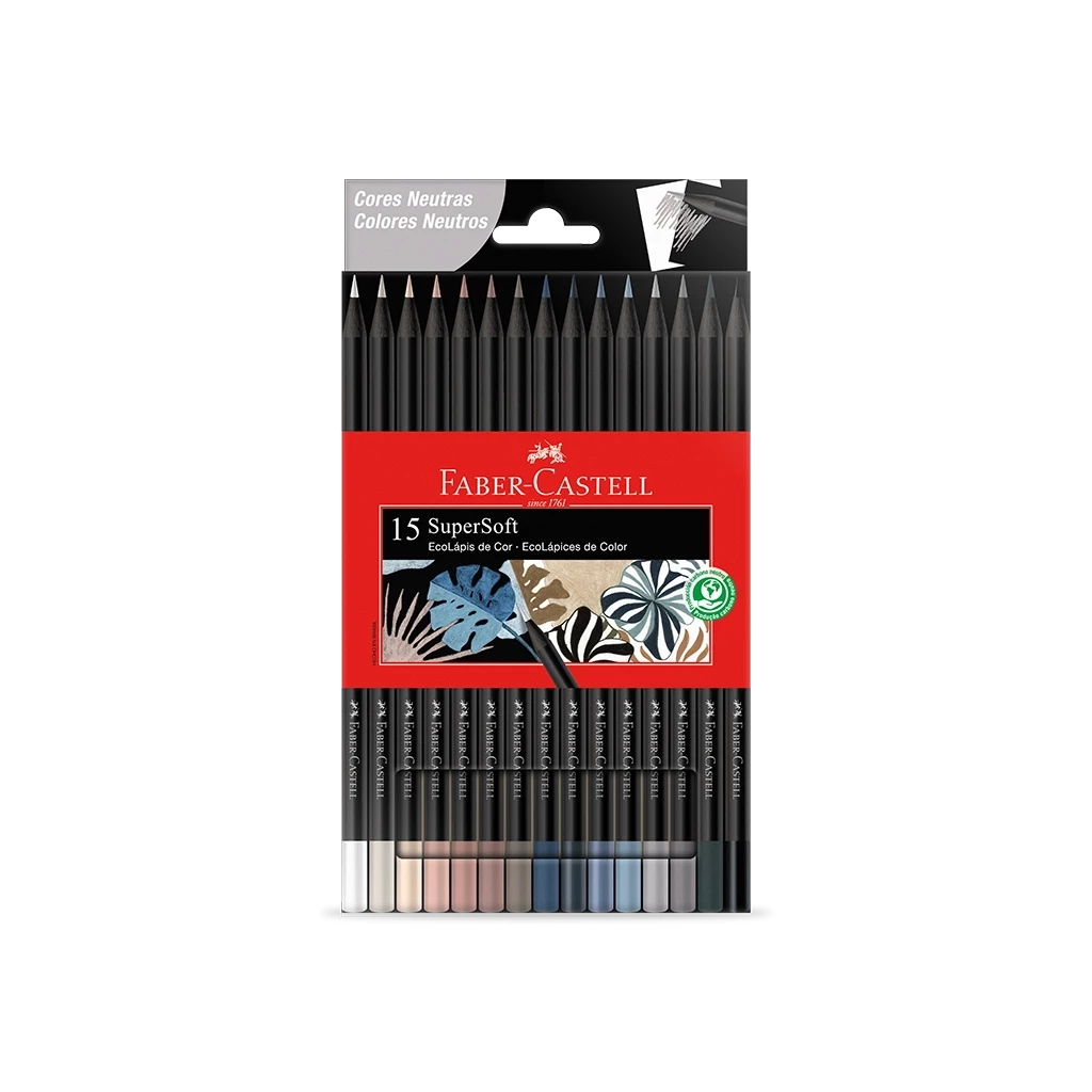LAPIS DE COR 15 CORES NEUTRAS FABER CASTELL