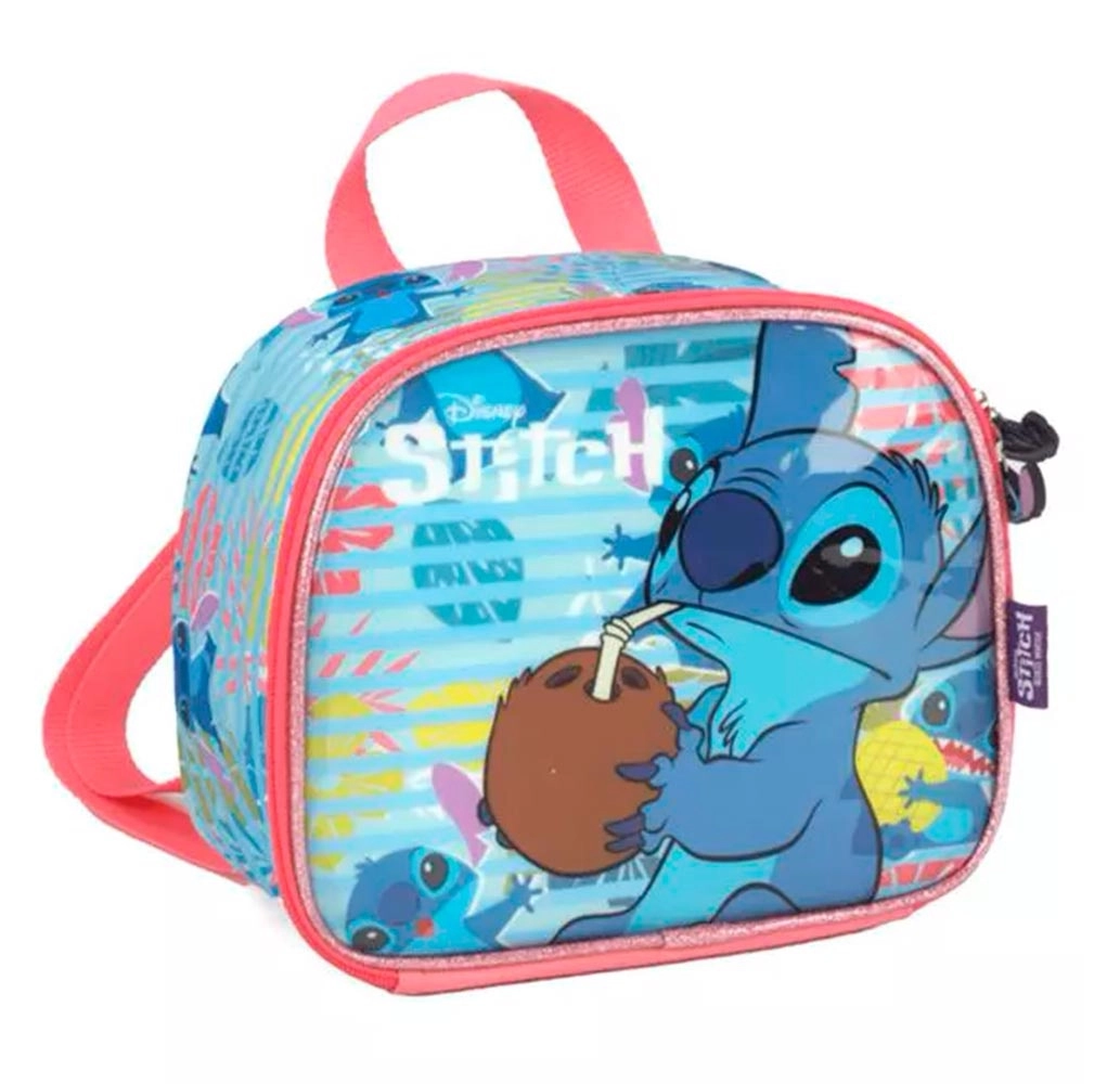 Lancheira Stitch Salmao Luxcel