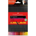 LAPIS DE COR 15 CORES QUENTES SUPER SOFT FABER CASTELL